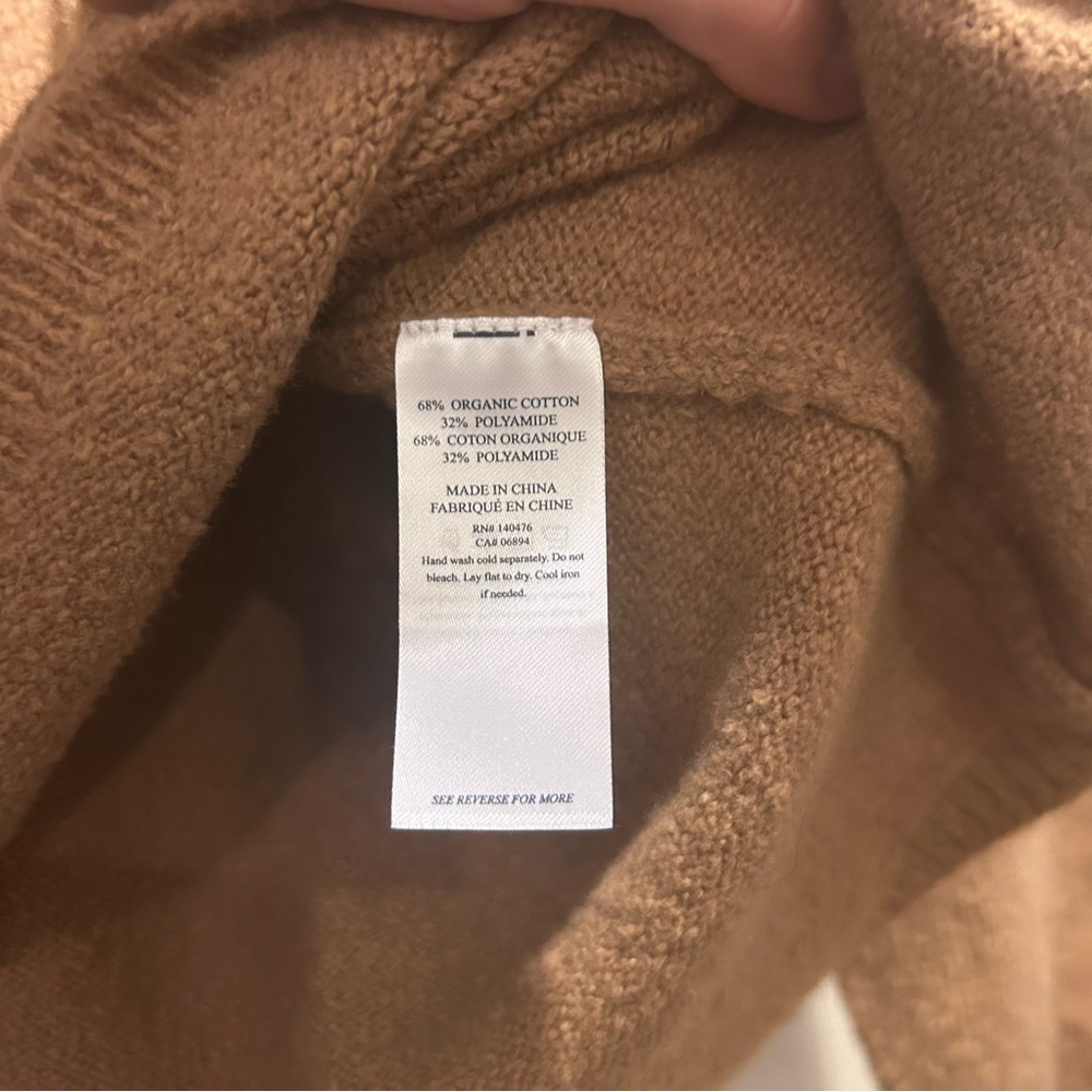 NWT Faherty Serene Sweater Chai Latte - Picture 7 of 8